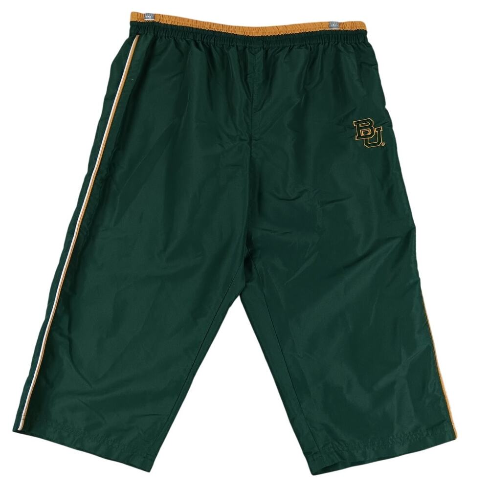 Vtg Red Oak Baylor University Running Shorts Womens XL Green Track Logo College‎